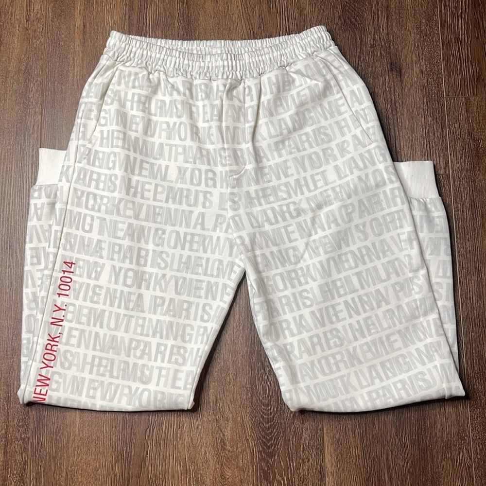 Helmut Lang White printed lounge pants M - Picture 4 of 13